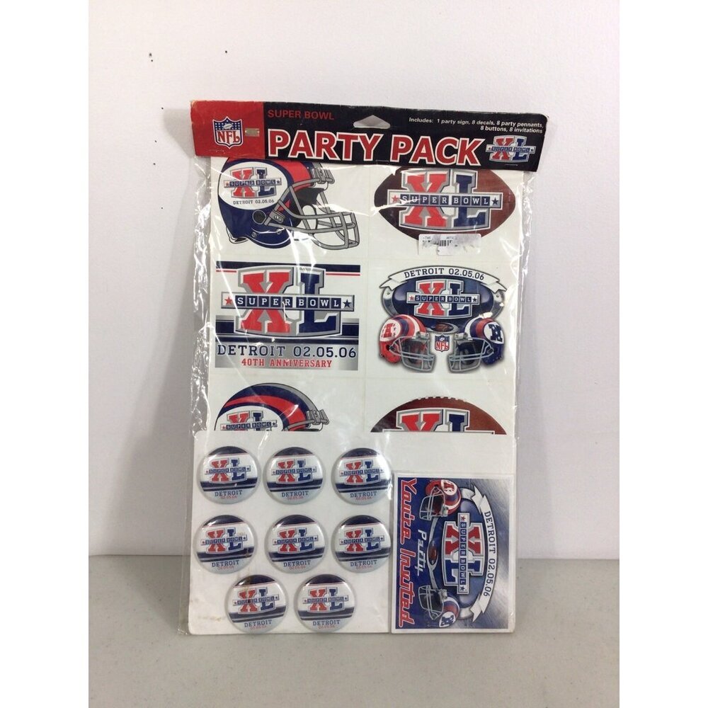 Super Bowl XL Party Pack Pittsburgh Steelers Seattle Seahawks 2006 New